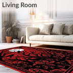 Spooky Crow Forest Silhouette Design Rug