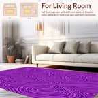 Purple Swirling Wave Abstract Rug