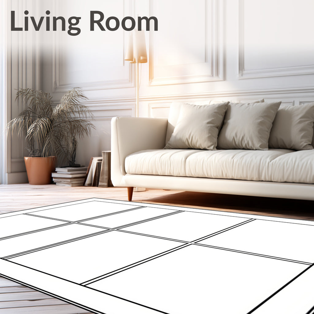 Geometric Rectangles Lines Area Rug