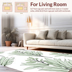 Sage Green Botanical Pattern Rug