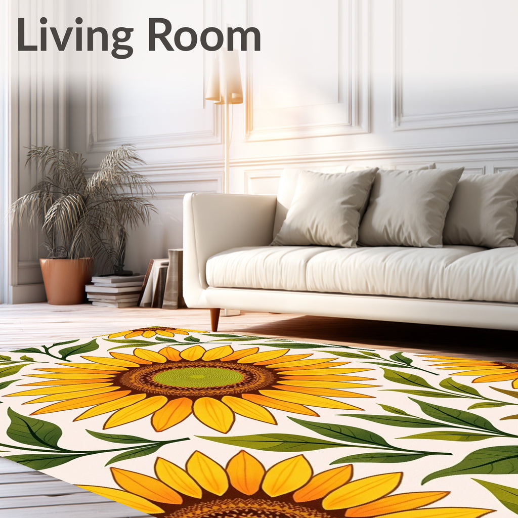 Sunny Floral Pattern Rug