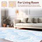 Abstract Swirls Patterned Cool Rug