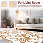 Abstract Swirl Leaf Pattern Design Rug
