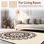 Mandala Style Intricate Floral Pattern Rug