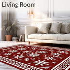 Winter Snowflake Pattern Rug