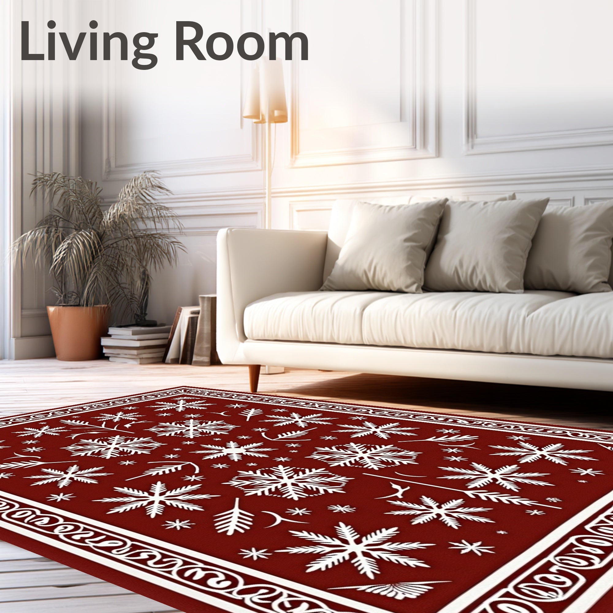 Winter Snowflake Pattern Rug