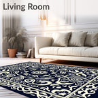 Vintage Arabesque Floral Pattern Rug