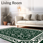 Ornate Floral Symmetrical Pattern Rug