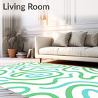 Curvy Flowing Abstract Lines Rug