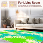 Bright Teal Green Splatter Design Rug