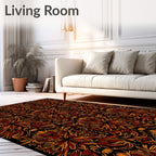 Rich Earth Tones Ornate Pattern Rug