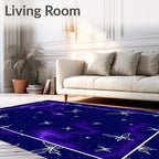 Night Sky Butterfly Whimsical Pattern Rug