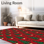Christmas Tree Bow Pattern Rug