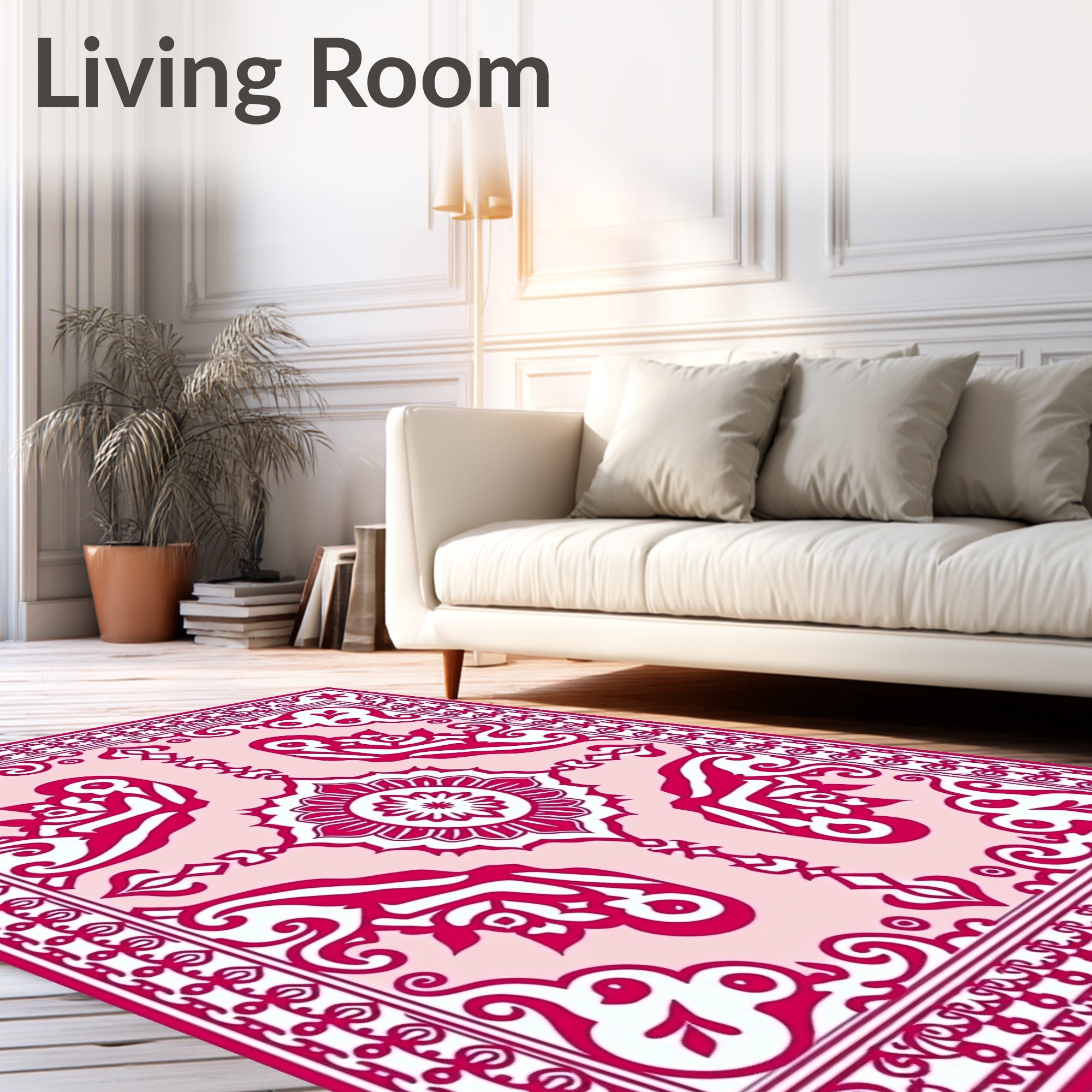 Ornate Mandala Figural Pattern Rug