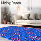 Vibrant Psychedelic Starburst Pattern Rug