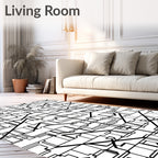 Geometric Hard Edge Pattern Rug