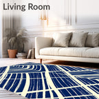 Abstract Intersecting Lines Design Rug