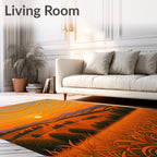 Sunset Wavy Fields Rug Design Rug