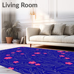 Floral Vine Branch Pattern Rug