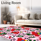 Abstract Colorful Shapes Pattern Rug
