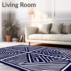 Abstract Geometric Linear Design Rug