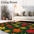 Autumn Maple Leaf Pattern Rug