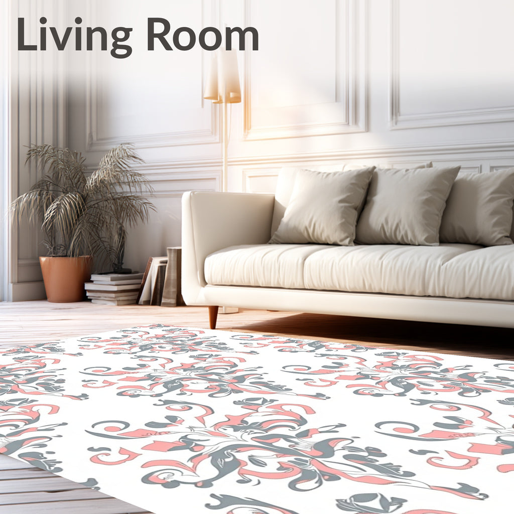 Floral Swirls And Flourishes Pattern Rug