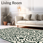 Ornate Floral Swirls Pattern Rug