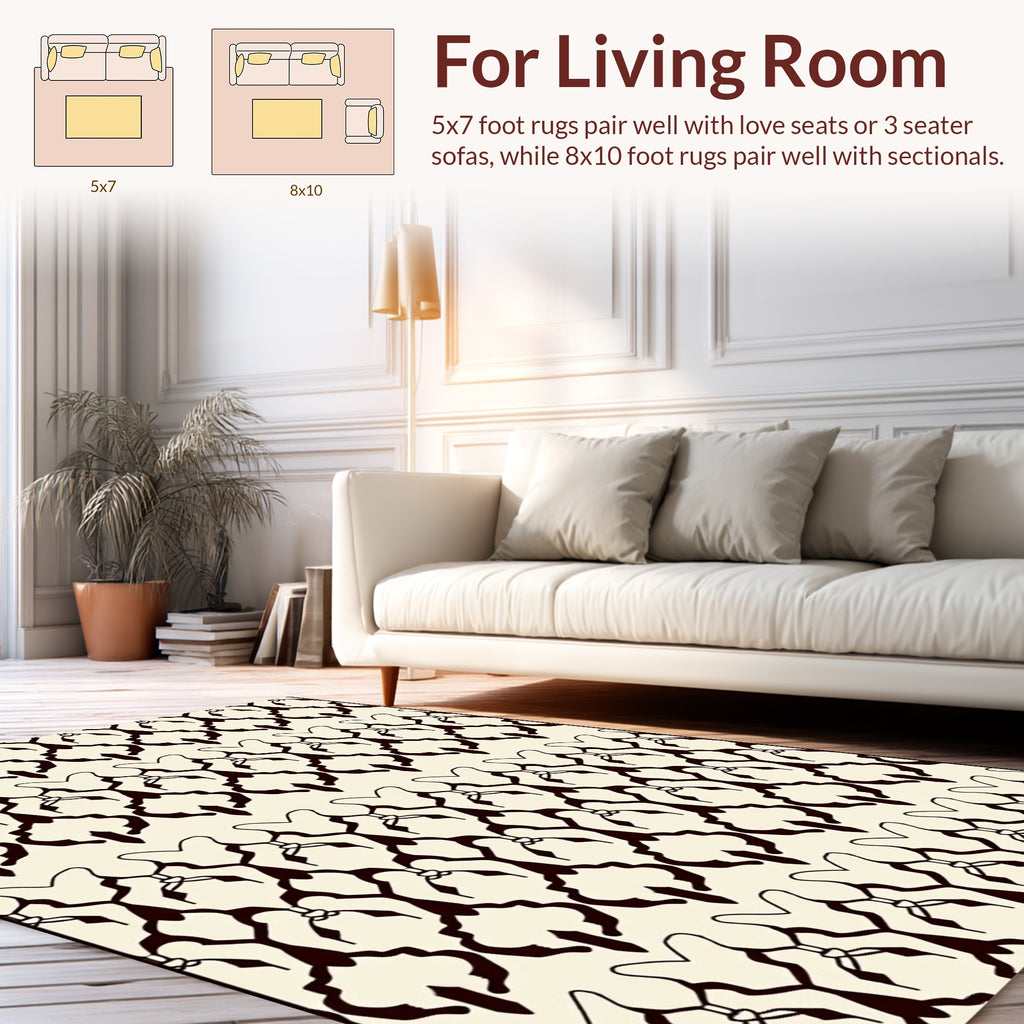 Striking Damask Patterned Overlay Rug