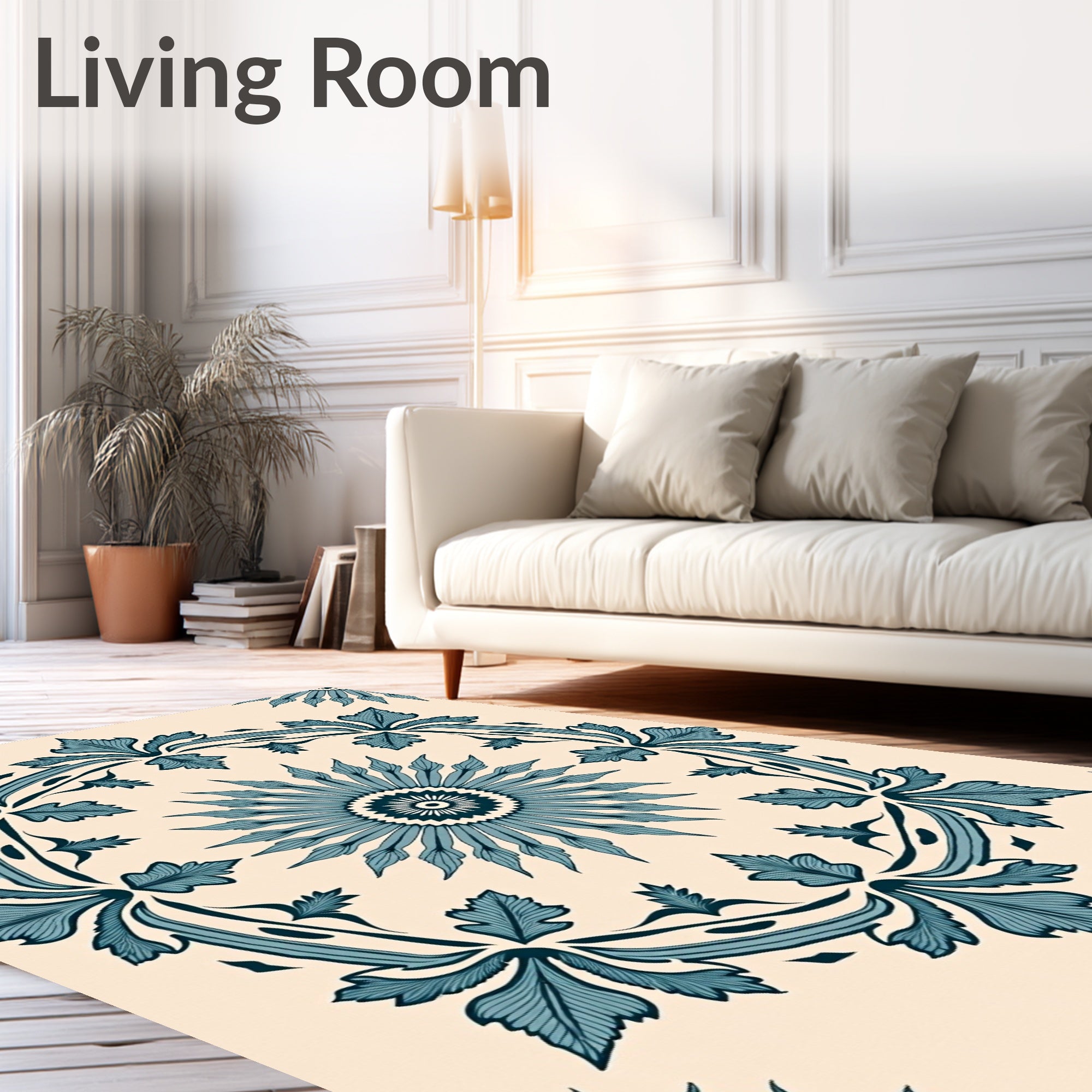 Classic Floral Medallion Pattern Rug