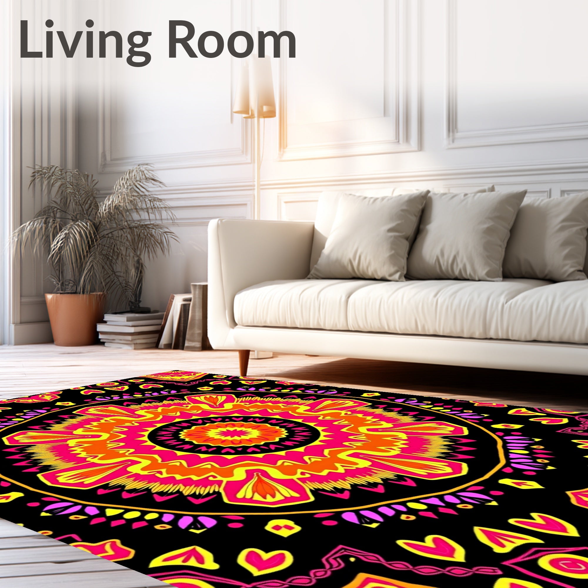 Vibrant Mandala Patterned Rug