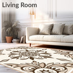 Ornate Floral Mandala Pattern Rug