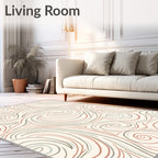 Swirling Abstract Pattern Lines Rug
