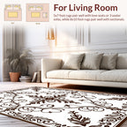Ornate Swirl Floral Pattern Rug