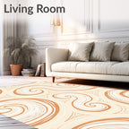 Organic Swirl Pattern with Triangle Accents Rug