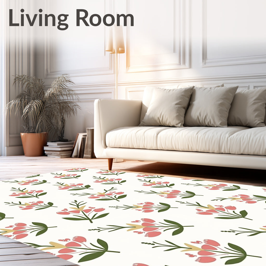 Sweet Floral Bouquet Pattern Rug