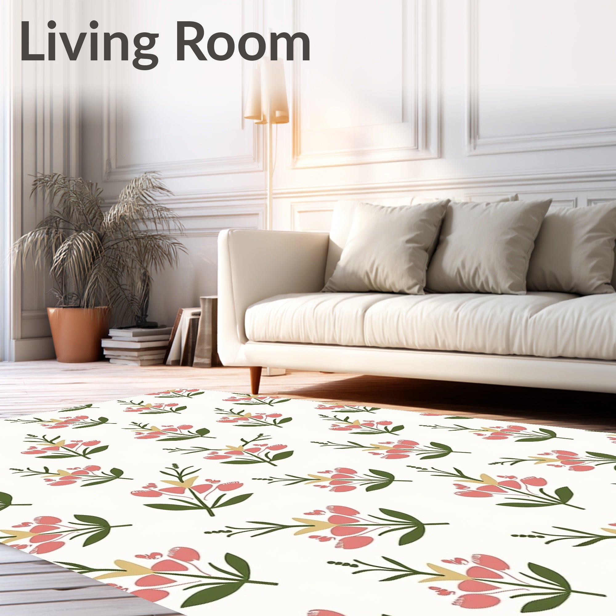 Sweet Floral Bouquet Pattern Rug