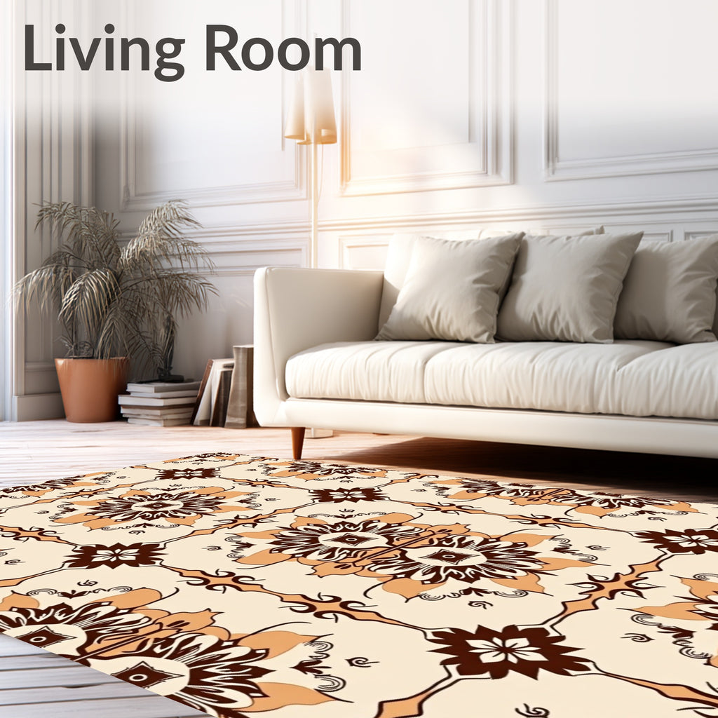 Vintage Floral Medallion Pattern Rug