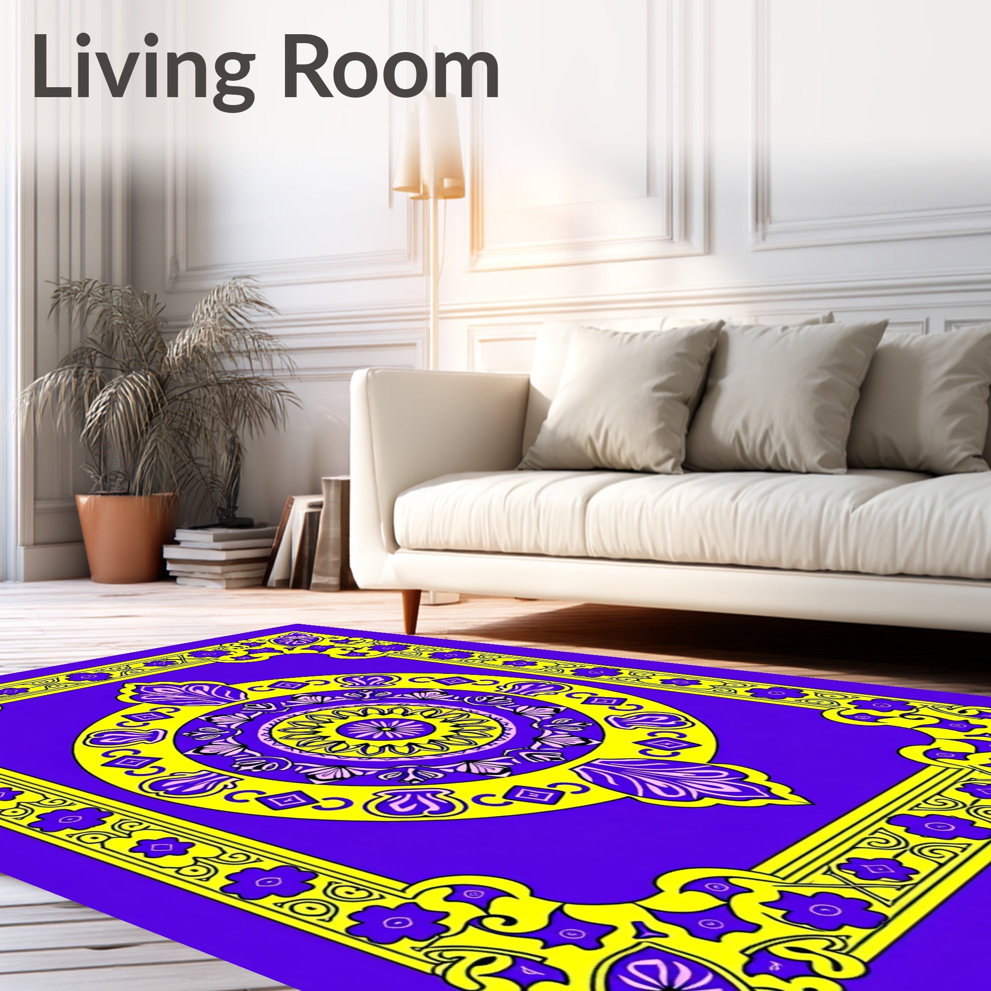Vibrant Geometric Mandala Pattern Rug