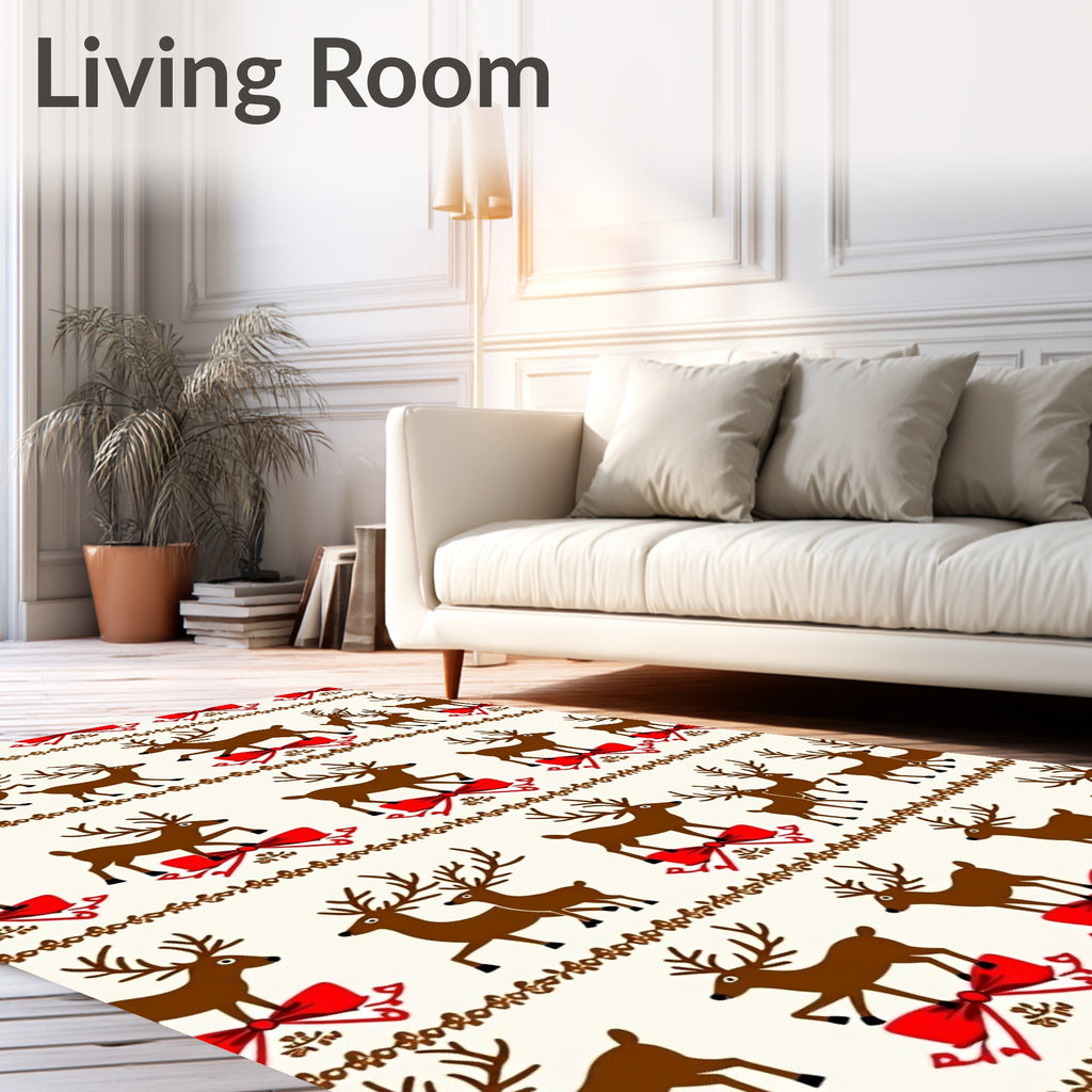 Christmas Theme Deer Pattern Rug