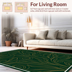 Rich Gold Vine Patterned Rug