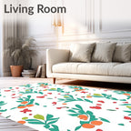 Fruity Floral Branch Pattern Rug