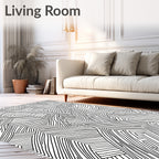 Bold Abstract Linear Flow Rug