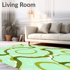 Organic Flowing Geometric Pattern Rug