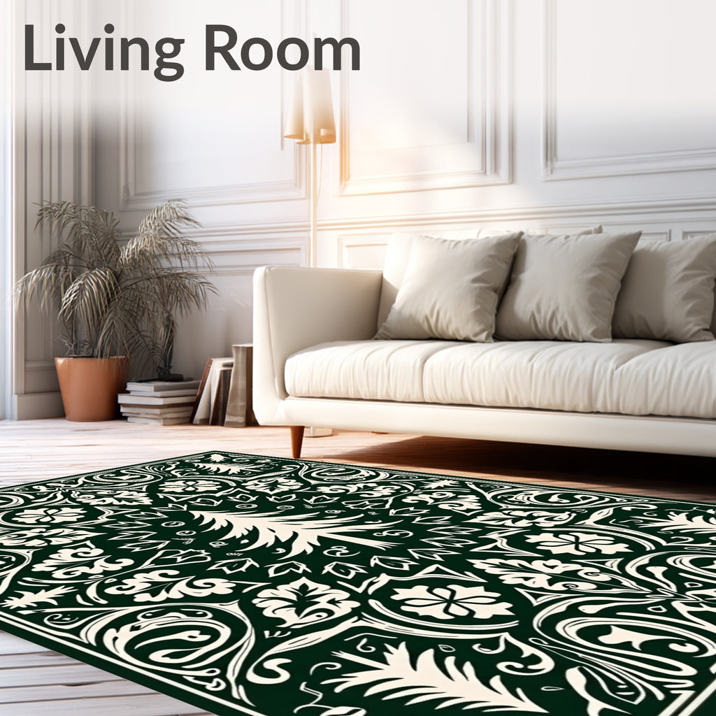 Elegant Trees Floral Symmetry Rug
