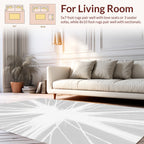Abstract White Burst Pattern Rug