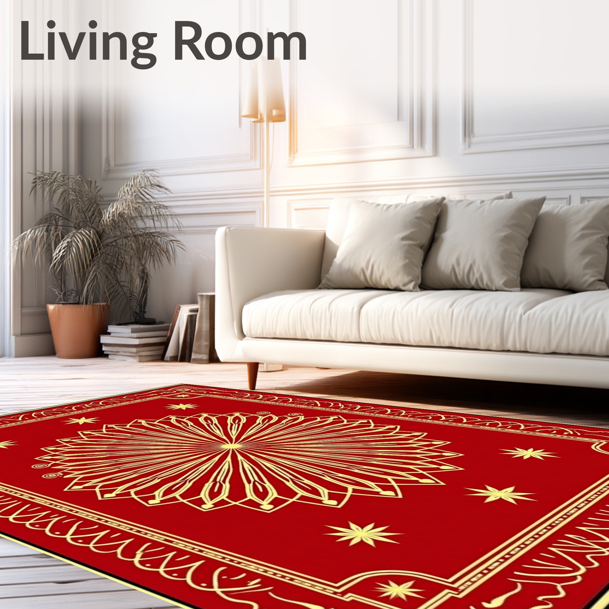 Radiant Sunburst Medallion Patterned Rug