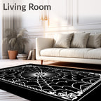 Intricate Spiderweb Mandala Design Rug