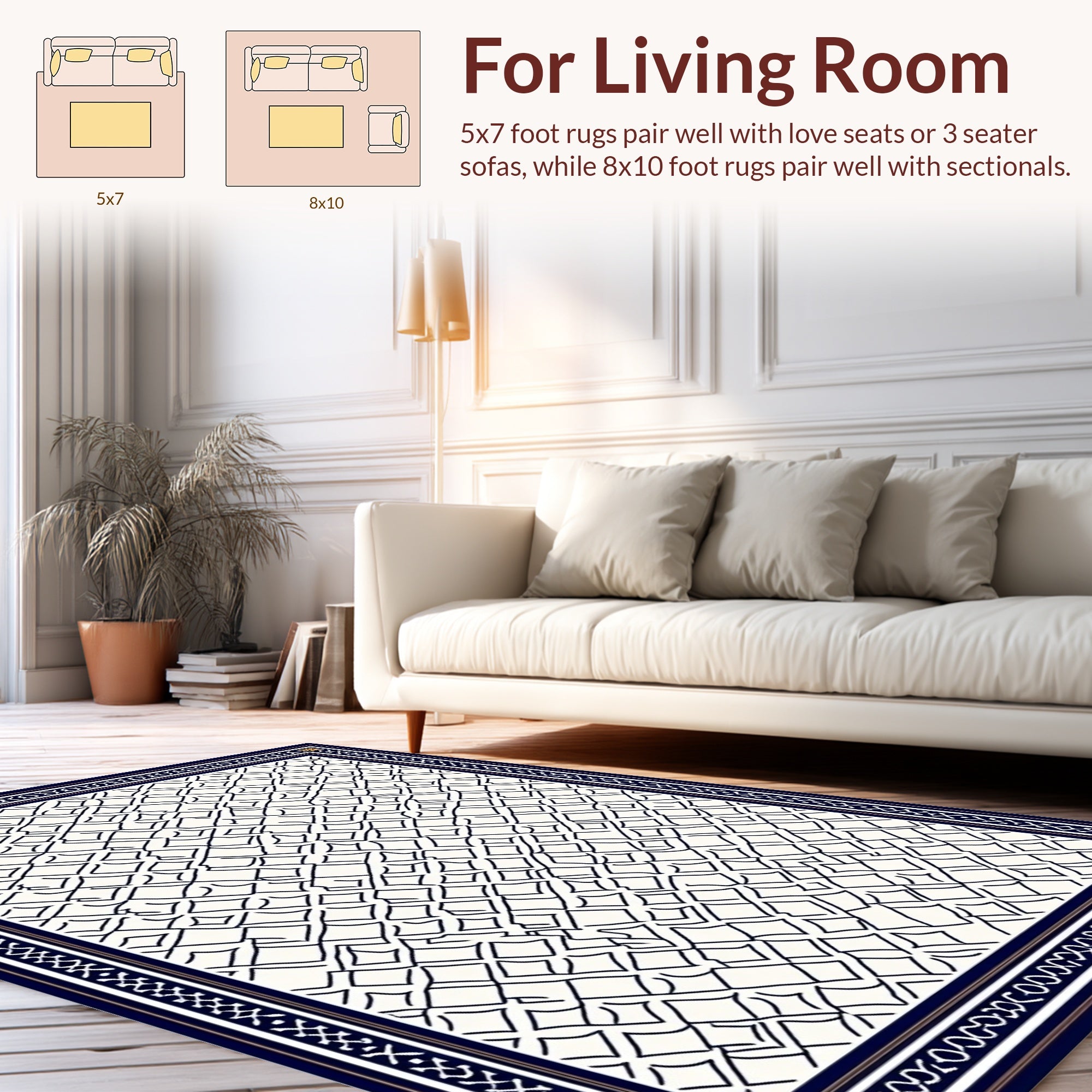 Ornate Lattice Patterned Rug