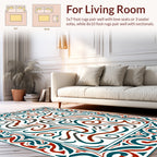 Curlicue Border Abstract Style Rug